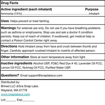Drug Facts Label (Drug Facts Label   Snap Labs)